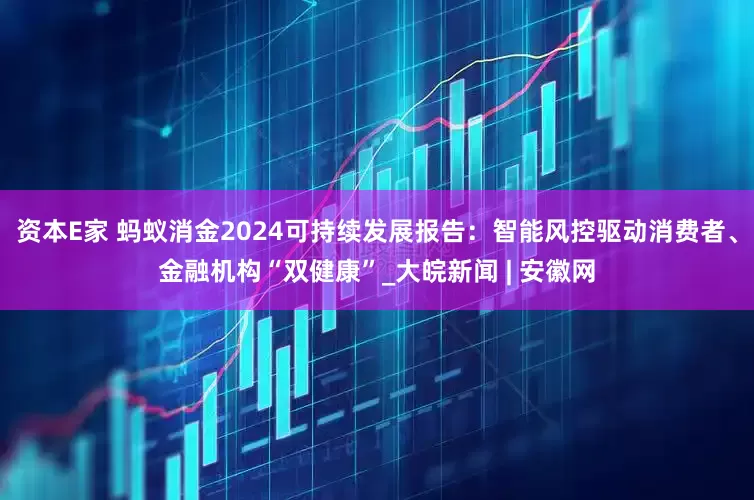 资本E家 蚂蚁消金2024可持续发展报告：智能风控驱动消费者、金融机构“双健康”_大皖新闻 | 安徽网
